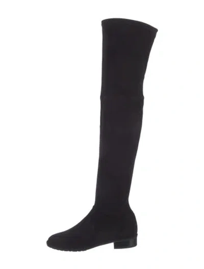 Pre-owned Stuart Weitzman Suede Boots In Black