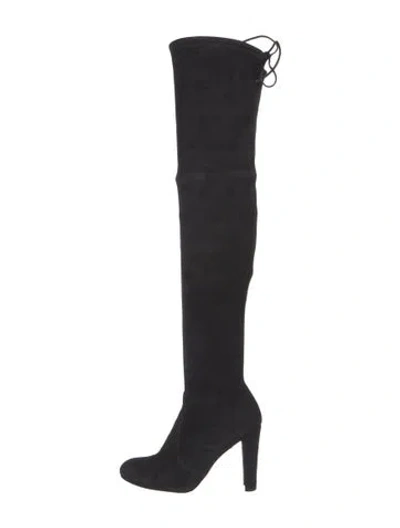 Pre-owned Stuart Weitzman Suede Boots In Black
