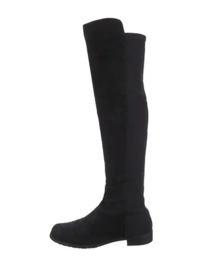 Pre-owned Stuart Weitzman Suede Boots In Black
