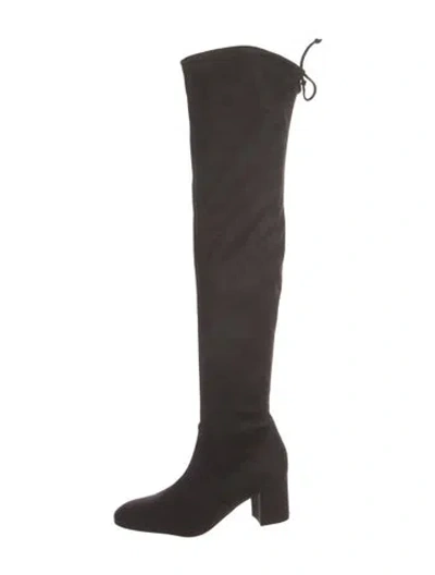 Pre-owned Stuart Weitzman Suede Boots In Black