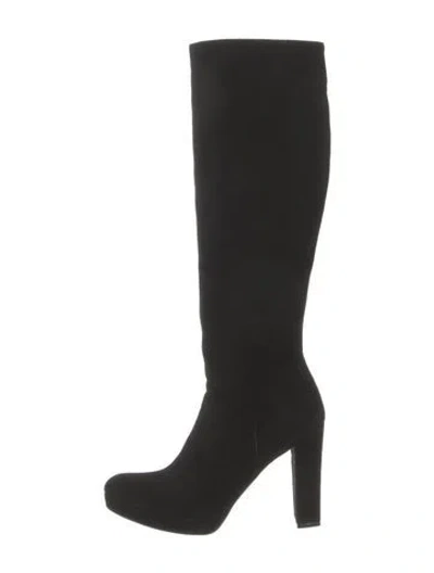 Pre-owned Stuart Weitzman Suede Boots In Black