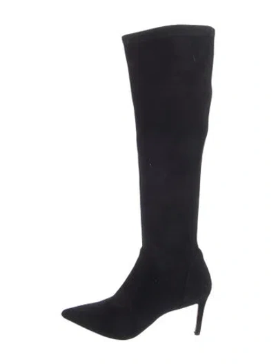 Pre-owned Stuart Weitzman Suede Boots In Black