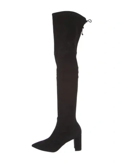 Pre-owned Stuart Weitzman Suede Boots In Black