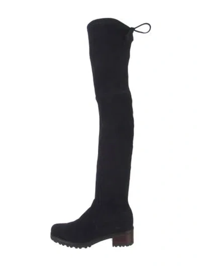 Pre-owned Stuart Weitzman Suede Boots In Black