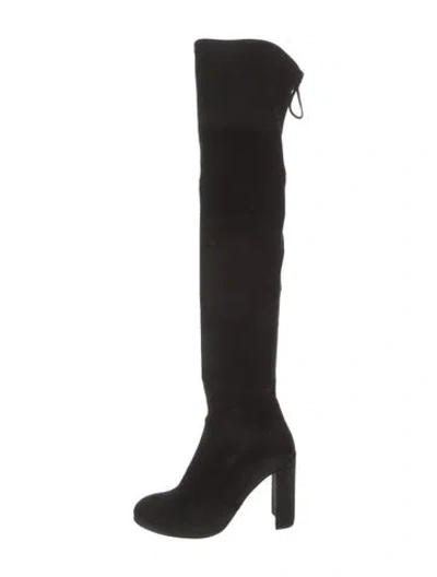 Pre-owned Stuart Weitzman Suede Boots In Black