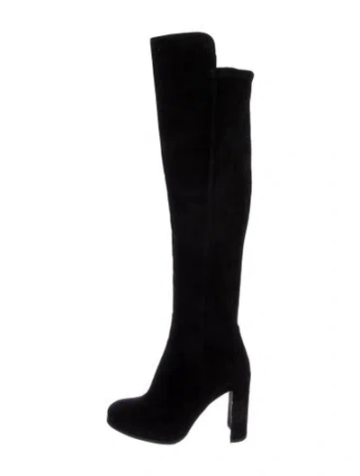 Pre-owned Stuart Weitzman Suede Boots In Black