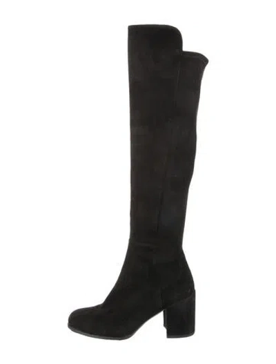 Pre-owned Stuart Weitzman Suede Boots In Black