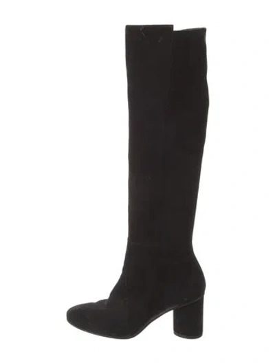 Pre-owned Stuart Weitzman Suede Boots In Black