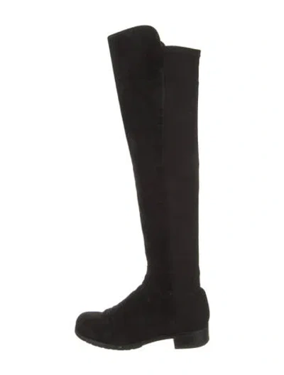 Pre-owned Stuart Weitzman Suede Boots In Black