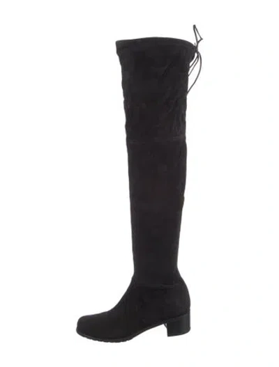 Pre-owned Stuart Weitzman Suede Boots In Black