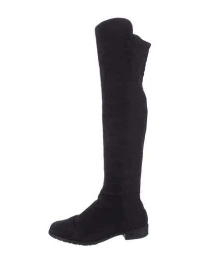 Pre-owned Stuart Weitzman Suede Boots In Black