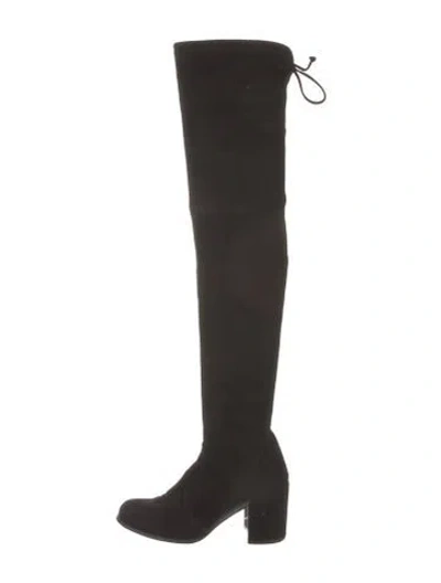Pre-owned Stuart Weitzman Suede Boots In Black