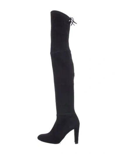 Pre-owned Stuart Weitzman Suede Boots In Black