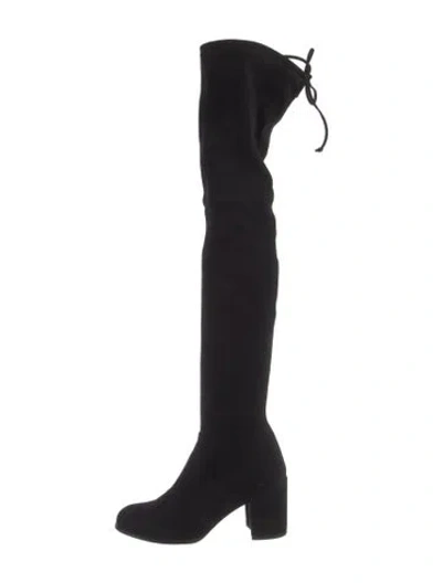 Pre-owned Stuart Weitzman Suede Boots In Black