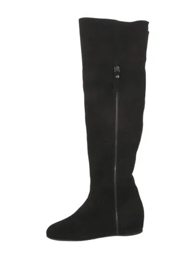 Pre-owned Stuart Weitzman Suede Boots In Black