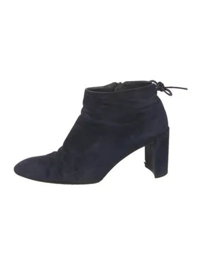 Pre-owned Stuart Weitzman Suede Boots In Black