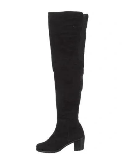 Pre-owned Stuart Weitzman Suede Boots In Black