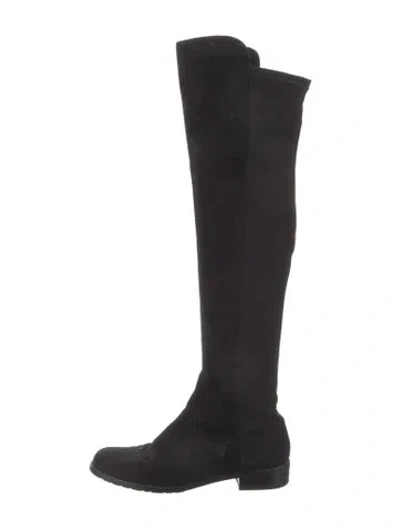 Pre-owned Stuart Weitzman Suede Boots In Black