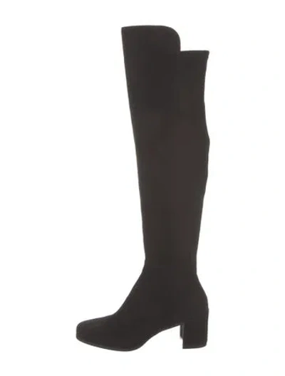 Pre-owned Stuart Weitzman Suede Boots In Black