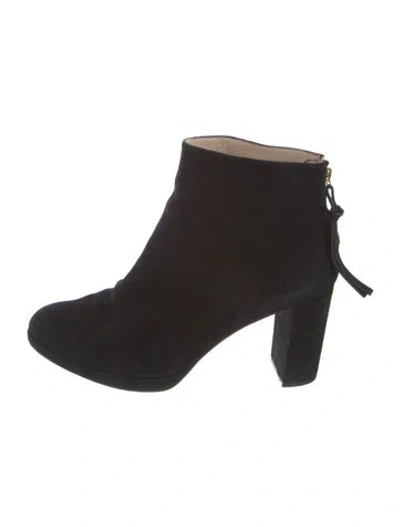 Pre-owned Stuart Weitzman Suede Boots In Black