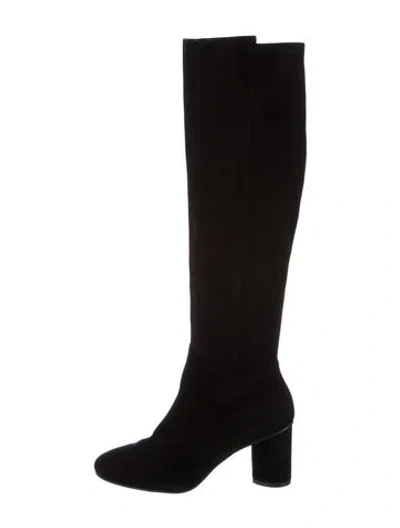 Pre-owned Stuart Weitzman Suede Boots In Black