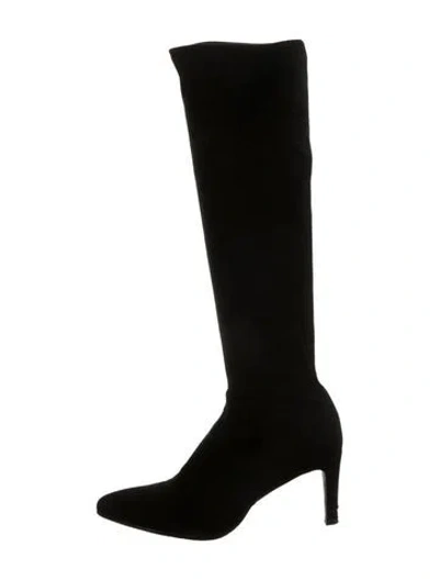 Pre-owned Stuart Weitzman Suede Boots In Black