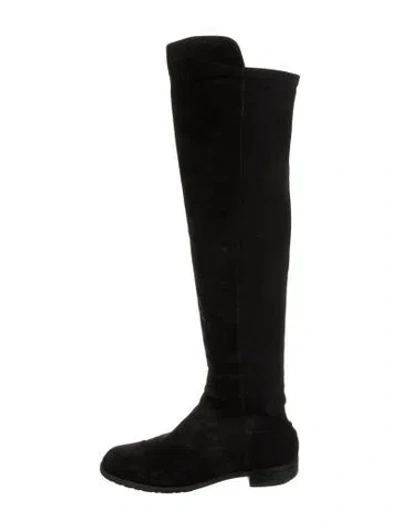 Pre-owned Stuart Weitzman Suede Boots In Black
