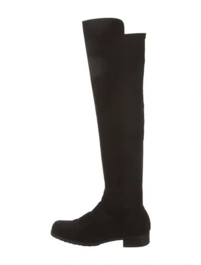 Pre-owned Stuart Weitzman Suede Boots In Black