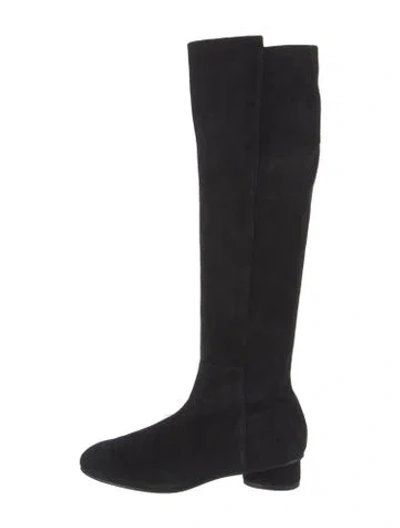 Pre-owned Stuart Weitzman Suede Boots In Black