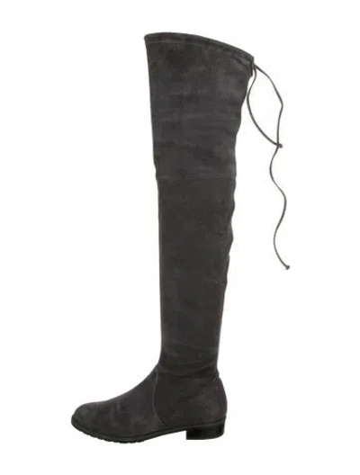 Pre-owned Stuart Weitzman Suede Boots In Black