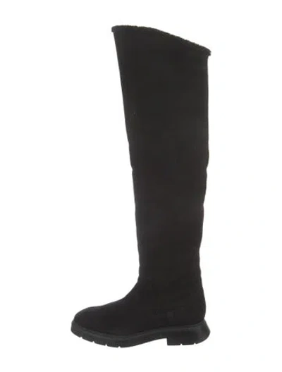 Pre-owned Stuart Weitzman Suede Boots In Black