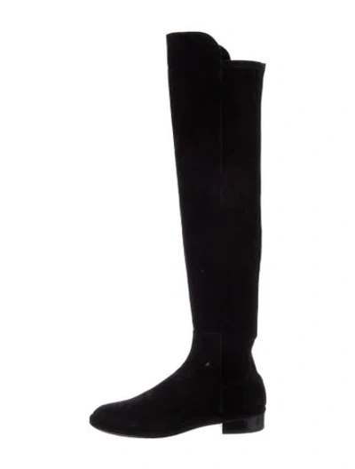 Pre-owned Stuart Weitzman Suede Boots In Black