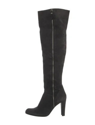 Pre-owned Stuart Weitzman Suede Boots In Black