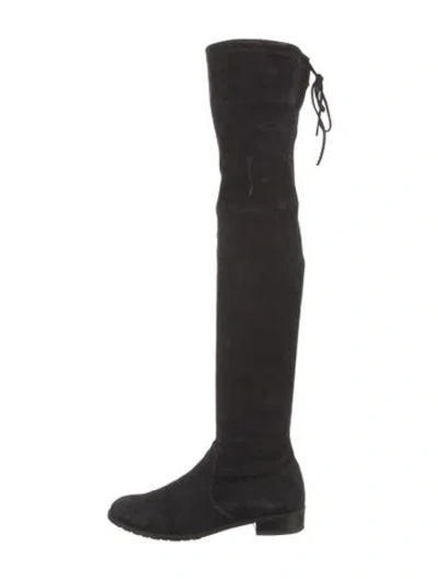 Pre-owned Stuart Weitzman Suede Boots In Black