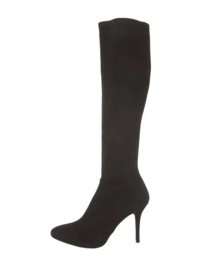 Pre-owned Stuart Weitzman Suede Boots In Black
