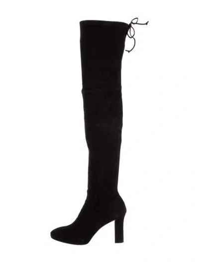 Pre-owned Stuart Weitzman Suede Boots In Black