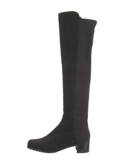 Pre-owned Stuart Weitzman Suede Boots In Black