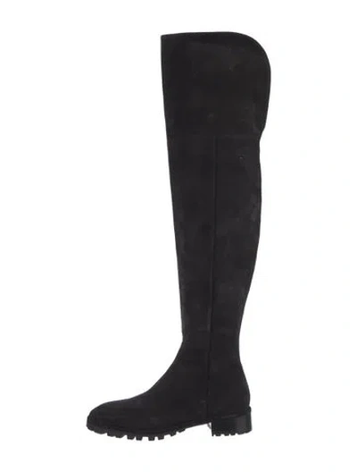 Pre-owned Stuart Weitzman Suede Boots In Black