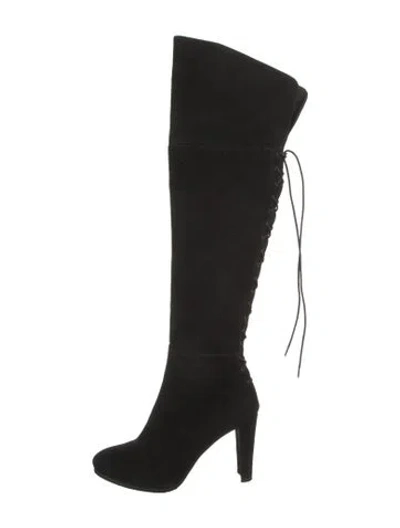 Pre-owned Stuart Weitzman Suede Boots In Black