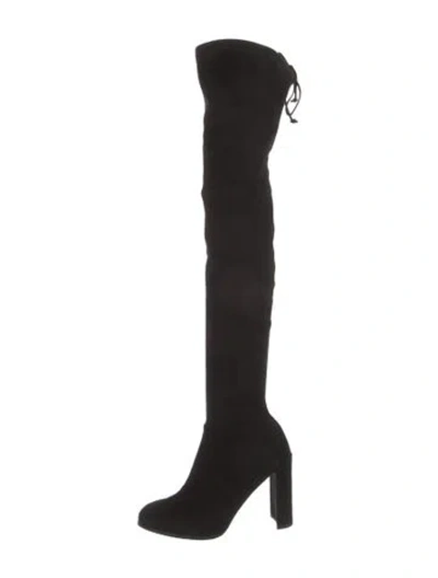 Pre-owned Stuart Weitzman Suede Boots In Black
