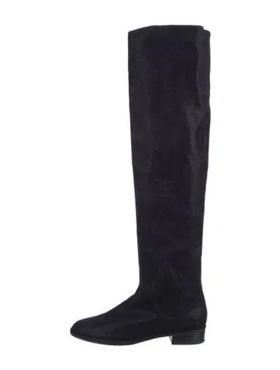 Pre-owned Stuart Weitzman Suede Boots In Black