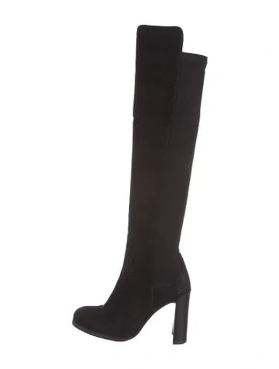 Pre-owned Stuart Weitzman Suede Boots In Black