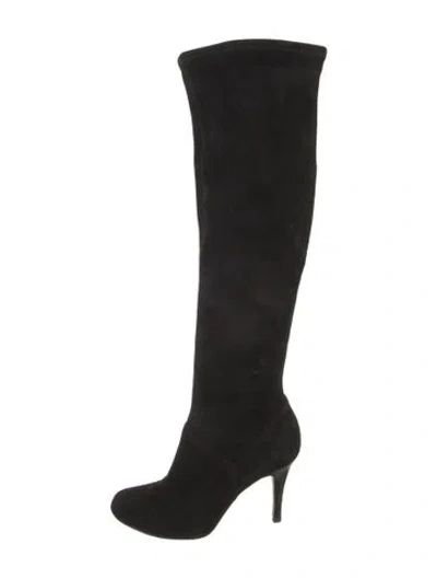 Pre-owned Stuart Weitzman Suede Boots In Black