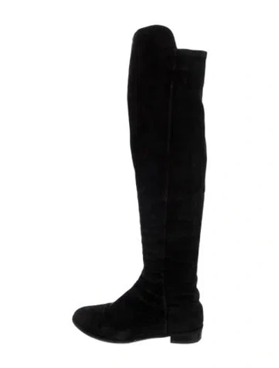 Pre-owned Stuart Weitzman Suede Boots In Black