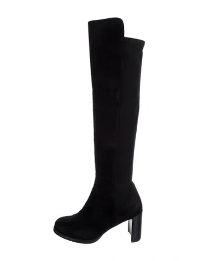 Pre-owned Stuart Weitzman Suede Boots In Black