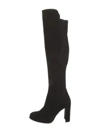 Pre-owned Stuart Weitzman Suede Boots In Black