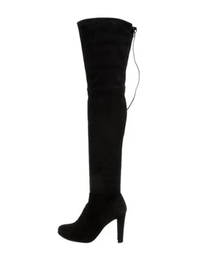 Pre-owned Stuart Weitzman Suede Boots In Black