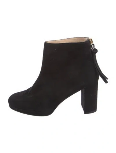 Pre-owned Stuart Weitzman Suede Boots In Black