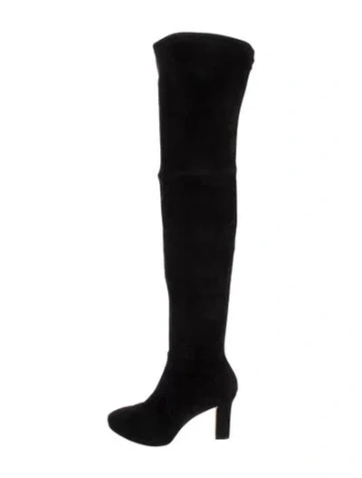 Pre-owned Stuart Weitzman Suede Boots In Black