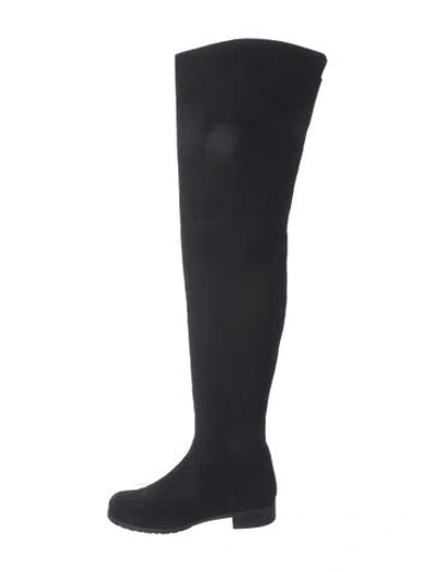 Pre-owned Stuart Weitzman Suede Boots In Black